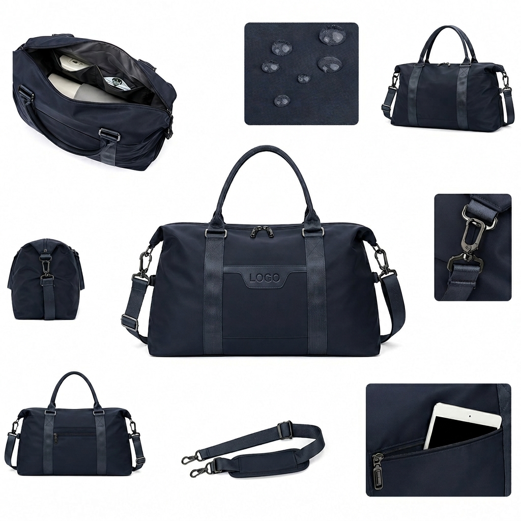 Heavy-Duty Water-Resistant Commuter Duffel Bag with Padded Tech Sleeve