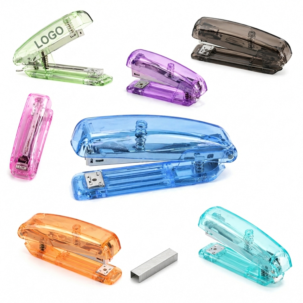 Professional Translucent Desktop Stapler with Reliable Metal Binding Mechanism