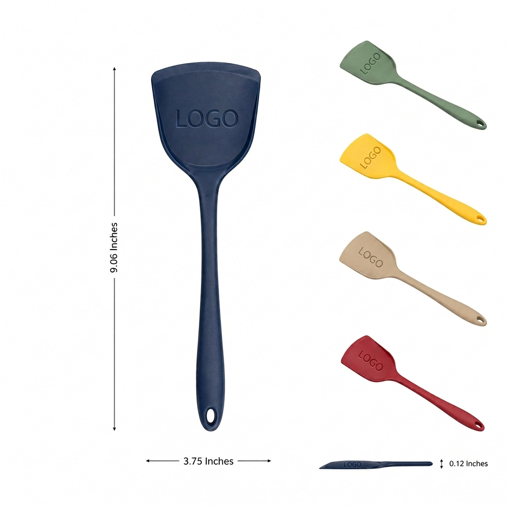 Heat-Resistant Silicone Flexible Spatula with Ergonomic Handle