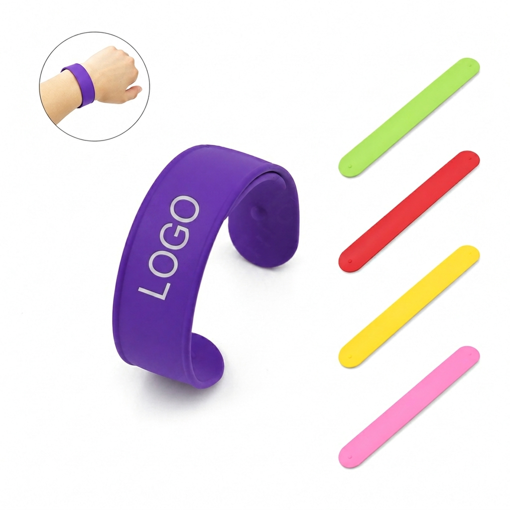 Silicone Coated Steel Core Snap Wristband for Events