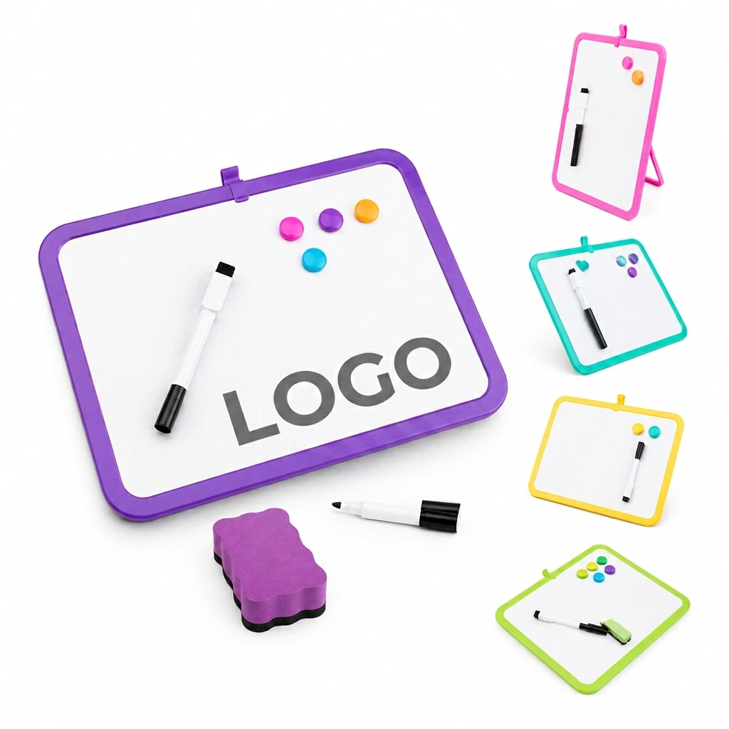 Desktop Magnetic Whiteboard Organizer Set with Marker and Stand