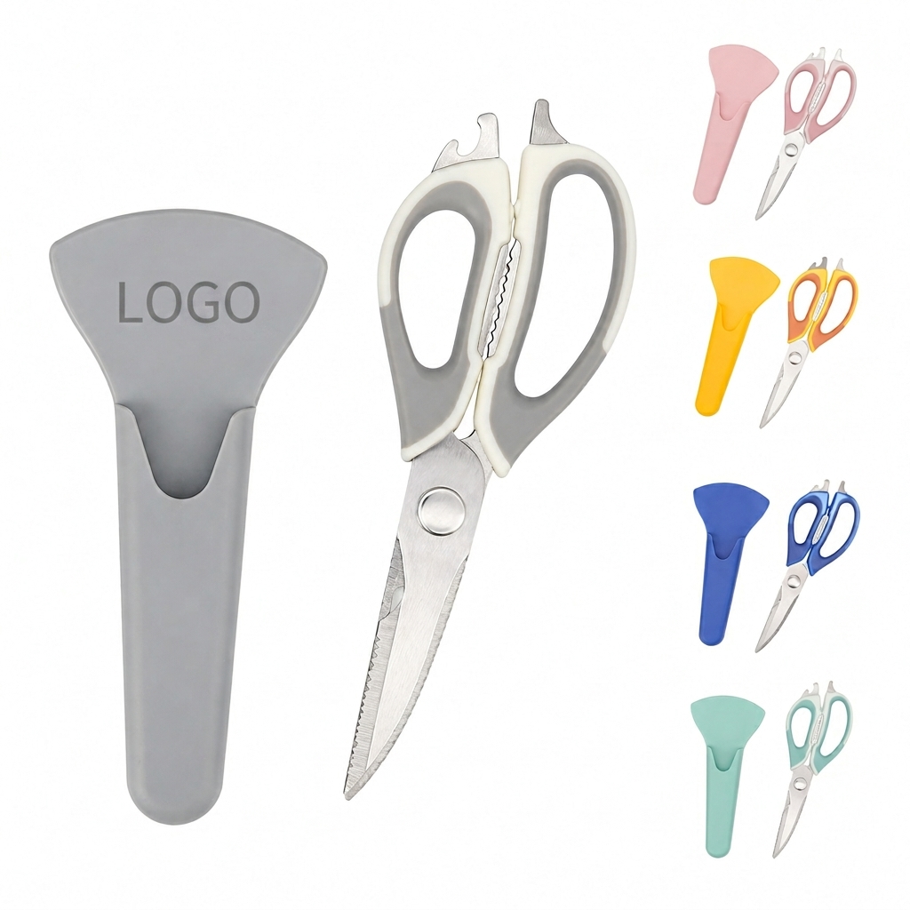Detachable Multi-Purpose Kitchen Scissors with Magnetic Storage Case
