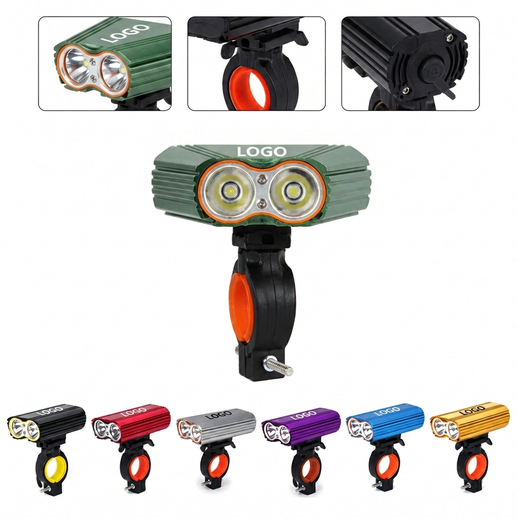 Dual-LED Bicycle Safety Light with Adjustable Mounting Bracket