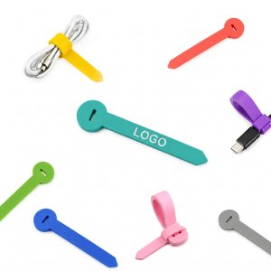 Flexible Silicone Cable Tie and Cord Organizer