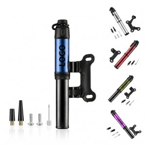 Portable High-Pressure Compact Bicycle Pump with Frame Mount