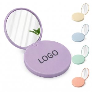Slim Circular Pivot Travel Mirror